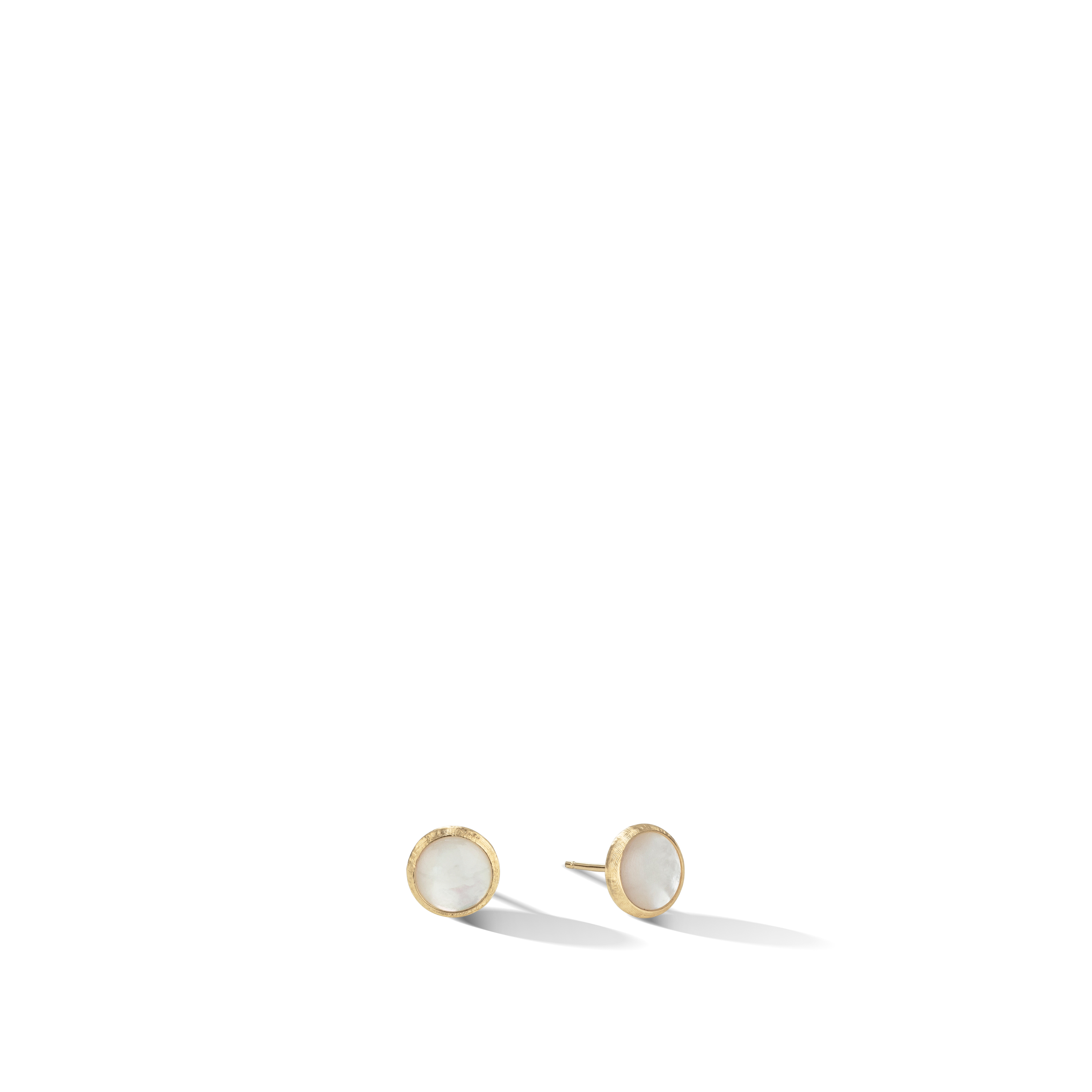 18K Yellow Gold Jaipur Collection Mother of Pearl Stud Earrings